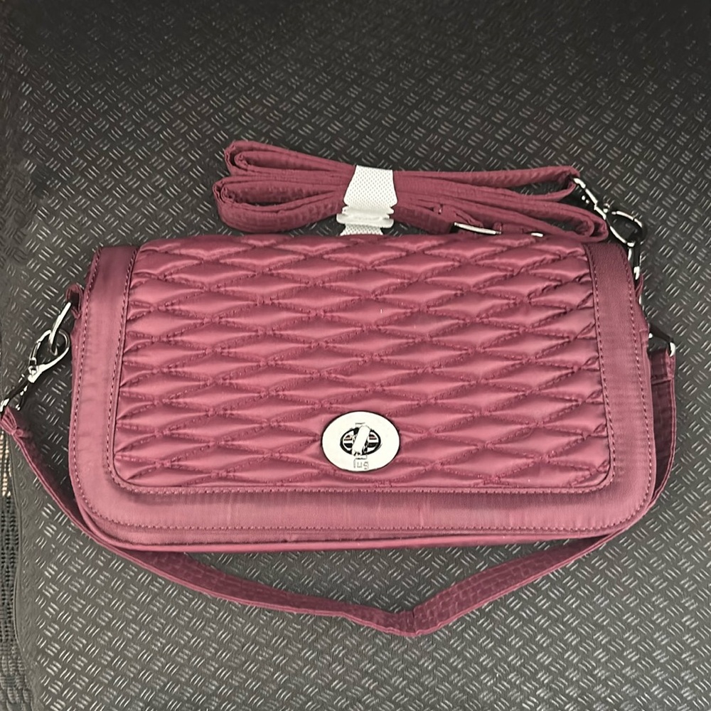 Lug Allegro crossbody-shoulder-clutch bag in wine red NWOT